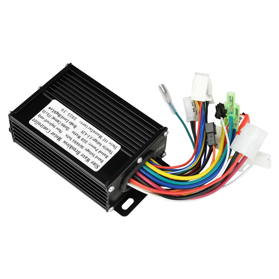 Gaqqee Bürstenloser Motor Controller für Elektrofahrräder und E-Scooter, 350W, Sinus- und Quadratwelle, Schwarz - Bild 3