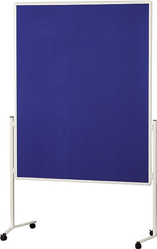 Magnetoplan Moderationstafel mobil mit weißem Rahmen und blauem Filz, B/H: 120 x 150 cm - Bild 2
