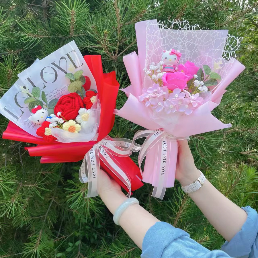 Sanrio Hello Kitty Plüsch-Bouquet, Plüschpuppe, Stofftiere - Bild 1