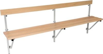 Sypro Klappbank aus Kiefernholz in Grau und Braun, Breite: 200 cm, lackiert - Bild 1