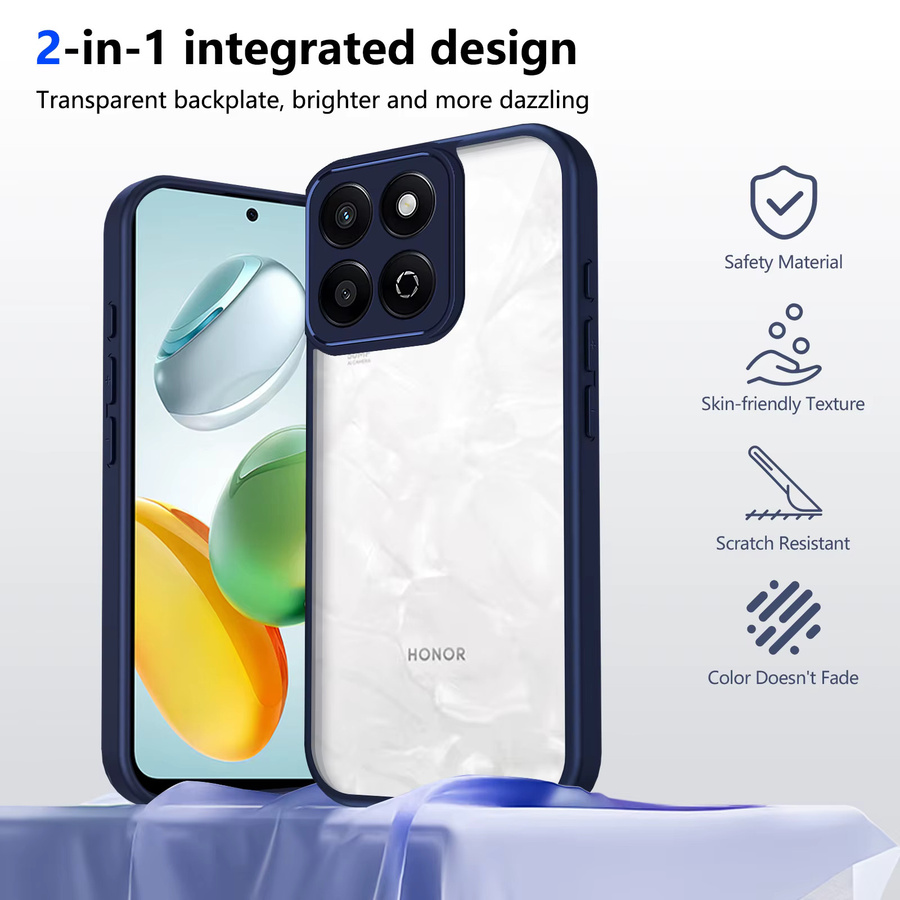 Honor 200 Smart 5G Hülle mit Luftpolster und stoßfestem Silikon-Stoßfänger, transparente matte Rückseite - Bild 2