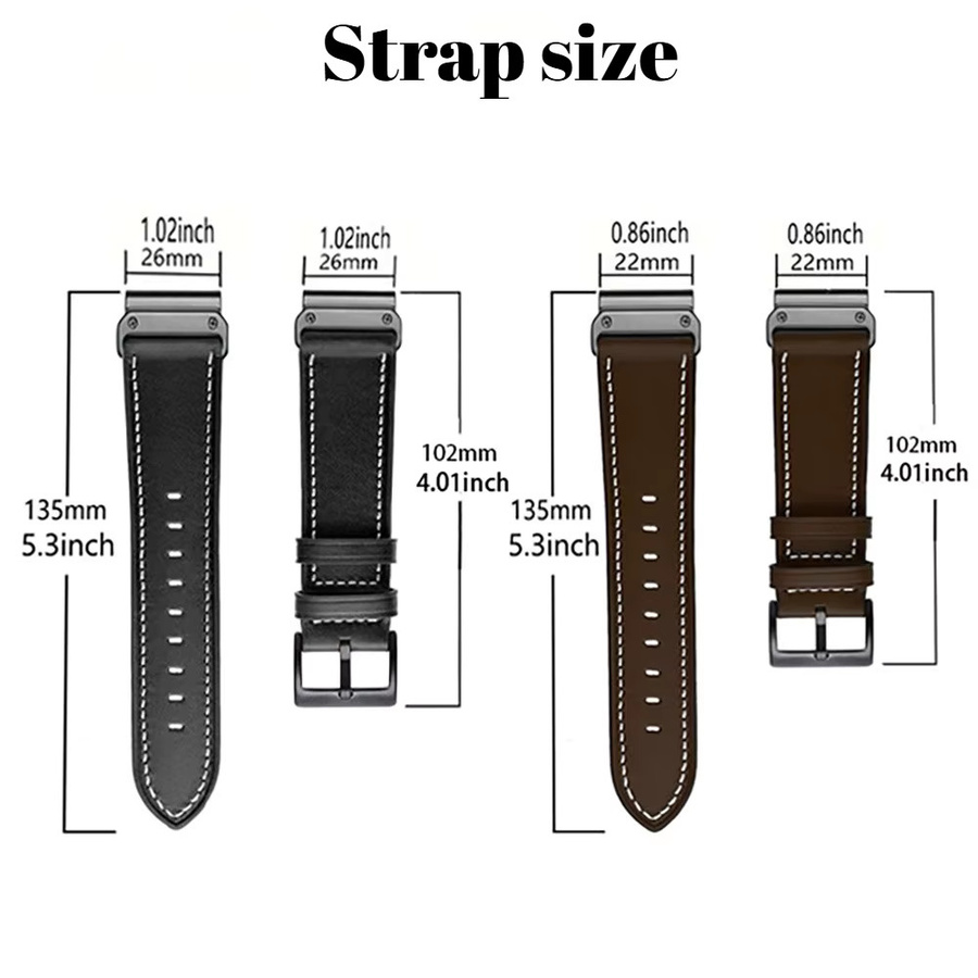 QCTOG Smartwatch-Armband Kunstleder, Edelstahl, Unisex - Bild 1