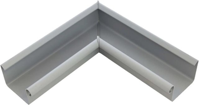 Inefa Rinnenwinkel 90 Grad Inneneck für Kastenrinne NW 115 aus PVC in Grau - Bild 1