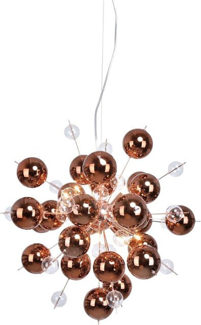 Näve Leuchten Pendelleuchte Kupfer und Glas mit 10 G9 Brennstellen B/H/T: 65 x 150 x 65 cm - Bild 1
