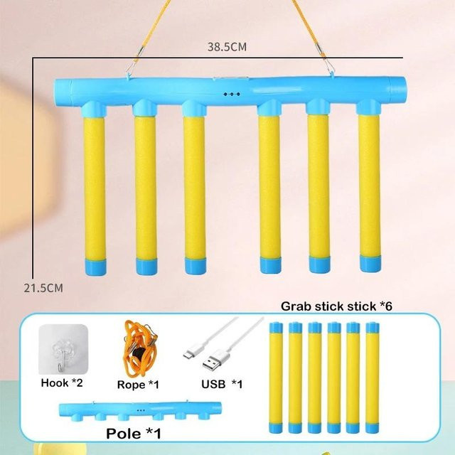 Kinder Reflex Fallstäbe Herausforderungsspiel, hellblau, ab 14 Jahre - Bild 1