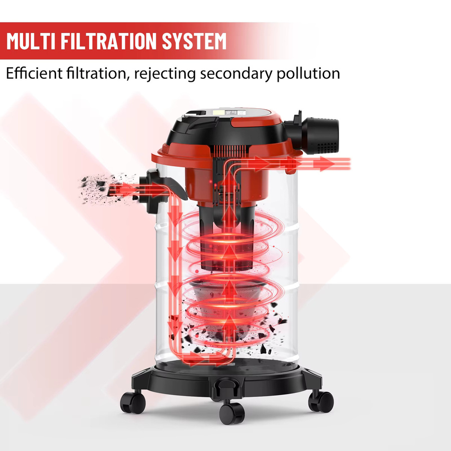 DayPlus 3-in-1 Nass-/Trockensauger mit 2400W und 20kPa Saugkraft, Industriesauger mit HEPA-Filter und Gebläsefunktion, Farbe: Silber/Edelstahl, Volumen: 18 l - Bild 4