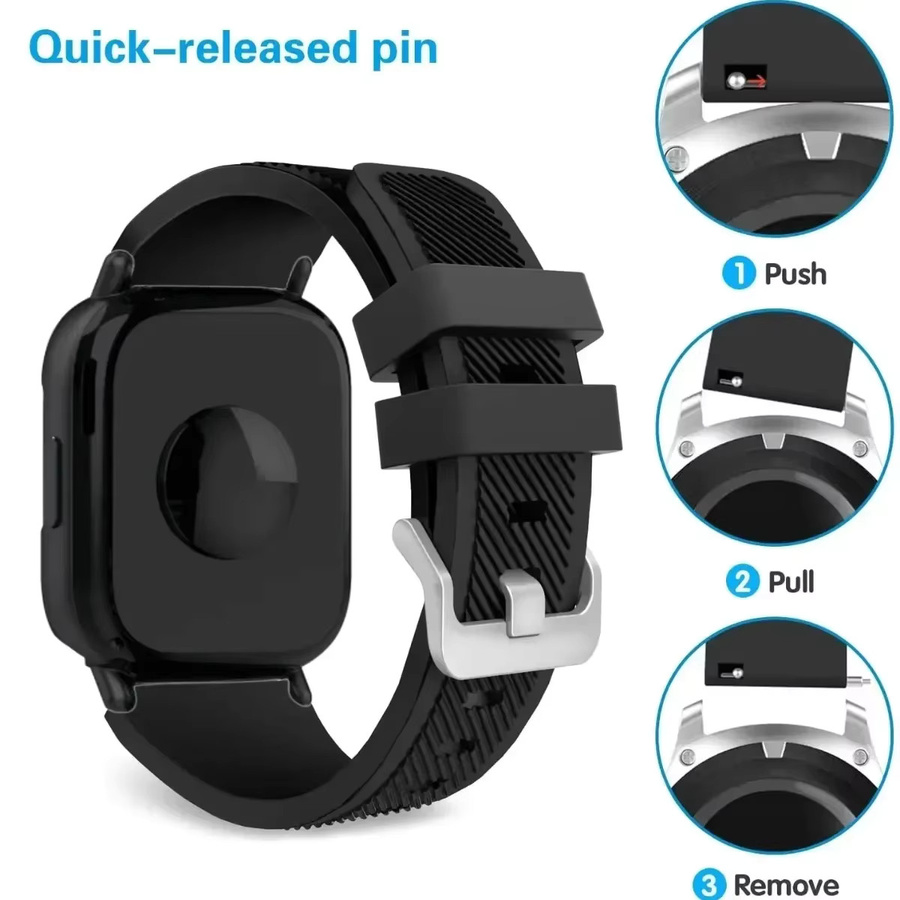 Xiaomi Uhrenarmband Silikon, 22 mm, Schwarz, Unisex - Bild 4