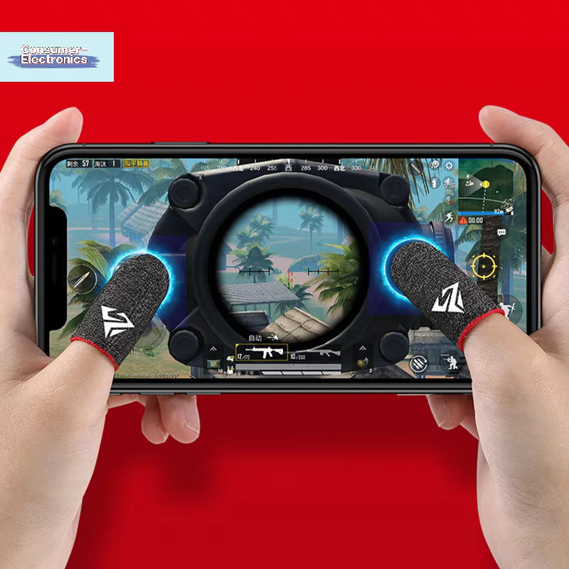 SD&HI Gaming-Fingerhüllen für Mobile Action Games, 1 Paar, atmungsaktiv, Schwarz und Grün - Bild 2