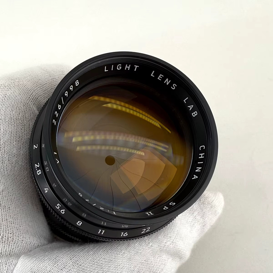 Light Lens Lab 75mm F2 SPII Objektiv Manueller Fokus Vollformat Aluminium Schwarz Lackiert für Leica M M6 M7 M9 M10P M11 M240 - Bild 3