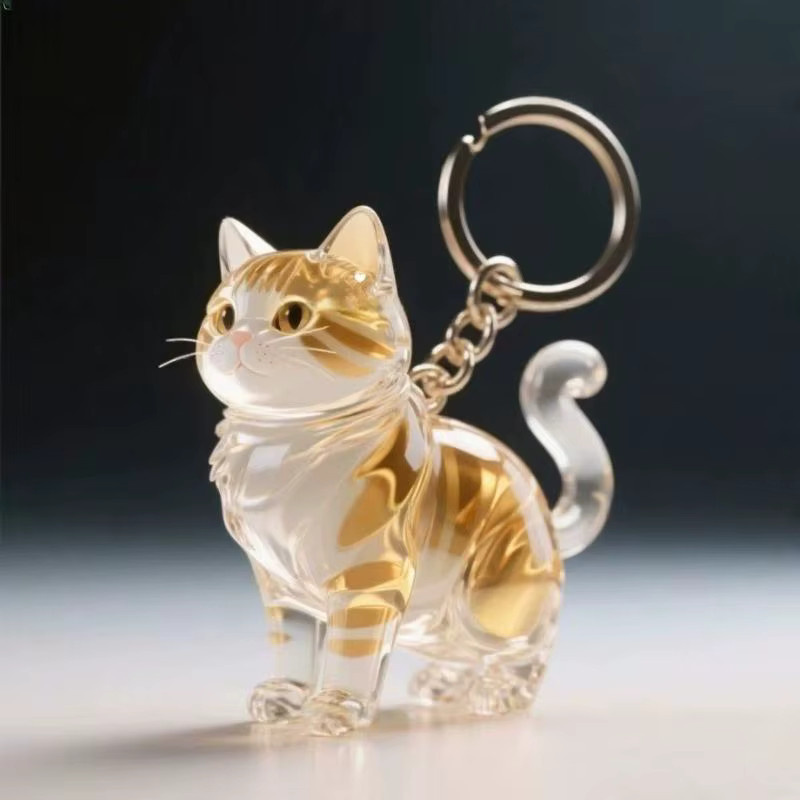 Velishy Schlüsselanhänger, transparente Katze, Anhänger - Bild 2
