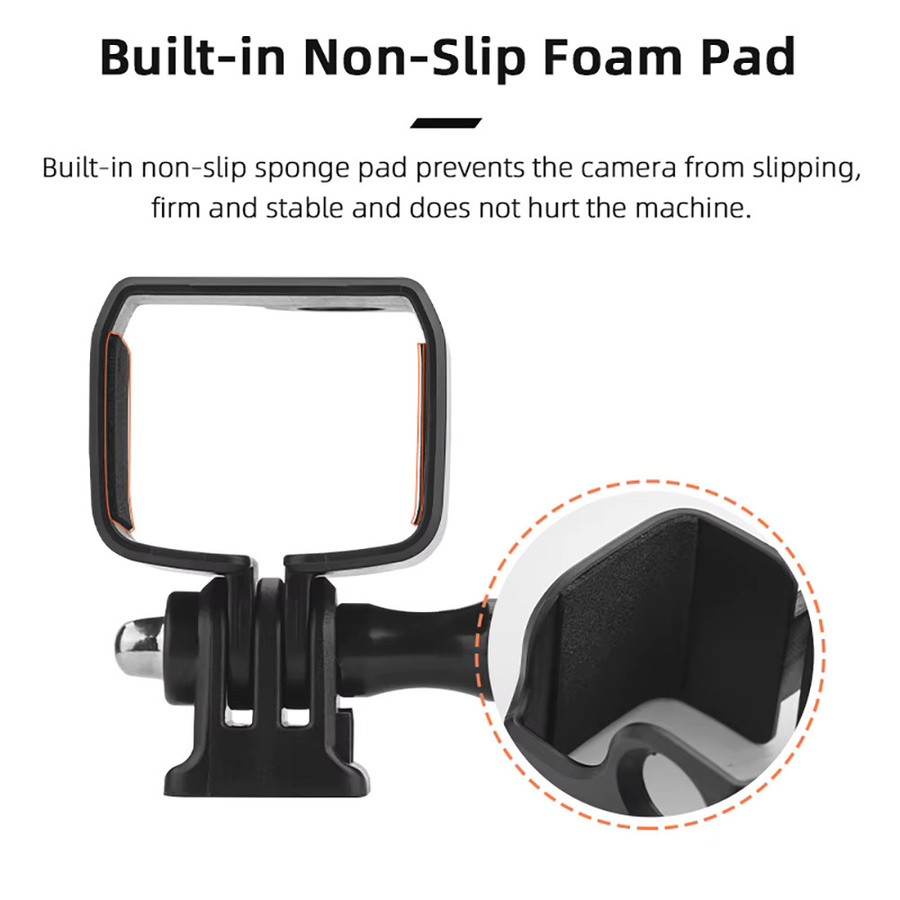 BRDRC Erweiterungshalterung für DJI OSMO Pocket 3 mit 1/4 Zoll Schraubenloch, Rucksack-Clip und Brustgurt-Adapter, Schwarz - Bild 2