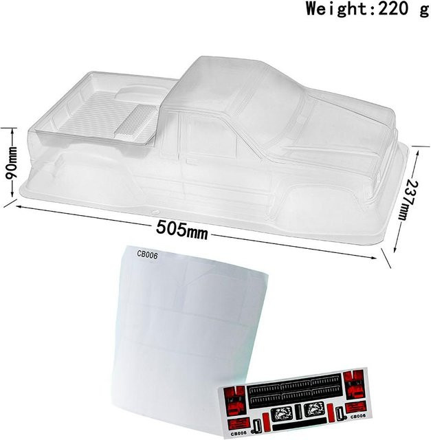 AJRC Clear Pickup Body Shell Kit, Fahrzeuge, Zubehör, Kunststoff - Bild 1