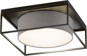 Fischer & Honsel Deckenleuchte Carre aus Metall in Schwarz mit E14 Fassung - Bild 1