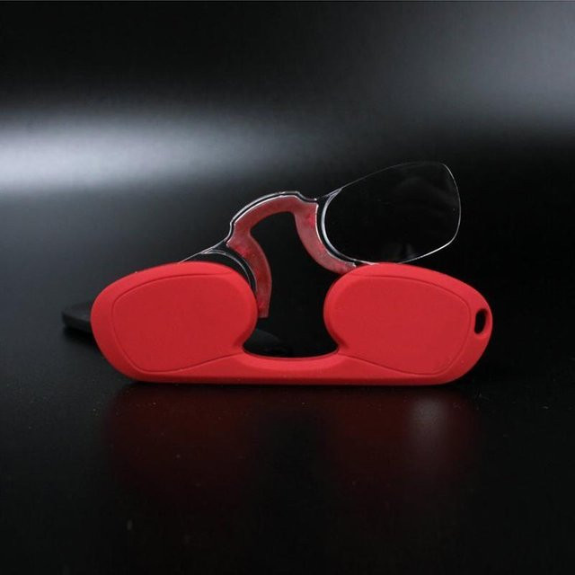 Ultra Brille Lesebrille, randlos, rechteckig, titanium, rot, Damen - Bild 1