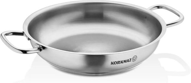 Korkmaz Proline Paella Bratpfanne aus 18/10 Edelstahl in Silber, Durchmesser: 32 cm, Volumen: 4,3 l - Bild 1