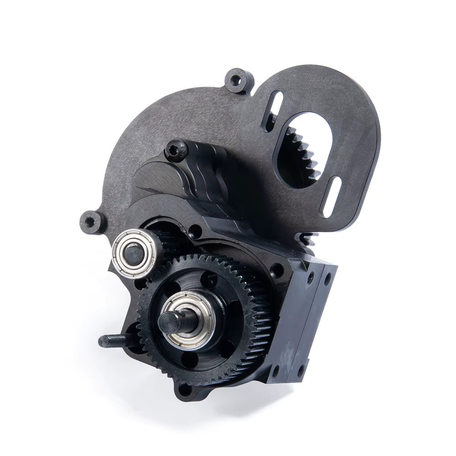 YEAHRUN Metall 2-Gang-Getriebe-Getriebemotor, für Axial Wraith, Schwarz - Bild 4