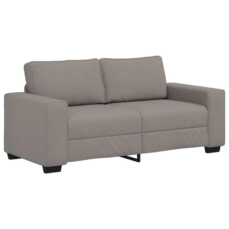 vidaXL 2-Sitzer-Sofa in Taupe und Grau mit Stoffbezug und Armlehnen - Bild 2