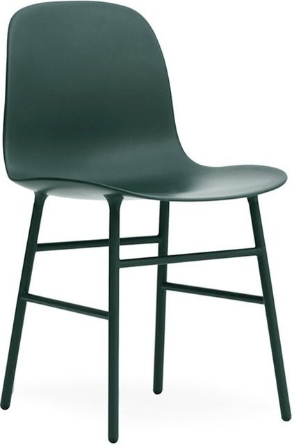 Normann Copenhagen Form Stuhl mit grünem Metallgestell im skandinavischen Design - Bild 1