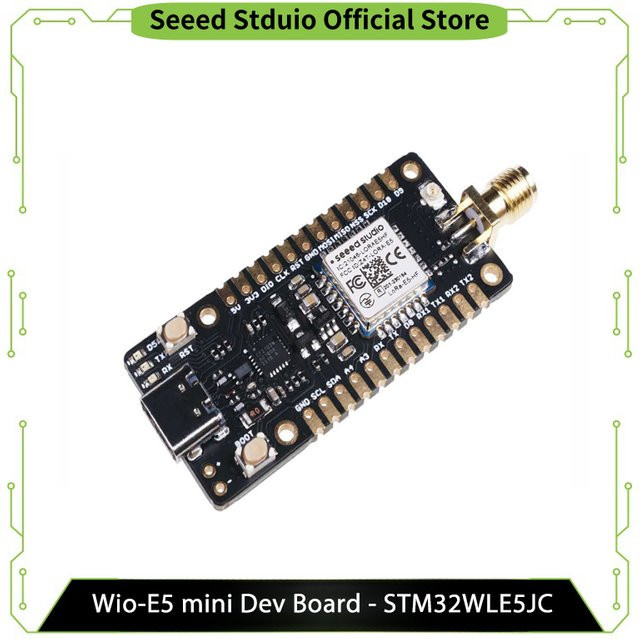Seeed Studio Wio-E5 Mini Entwicklungsboard mit LoRa-Modul 868MHz 915MHz LoRaWAN STM32WLE5JC ARM Cortex-M4 und SX126x in Schwarz - Bild 1