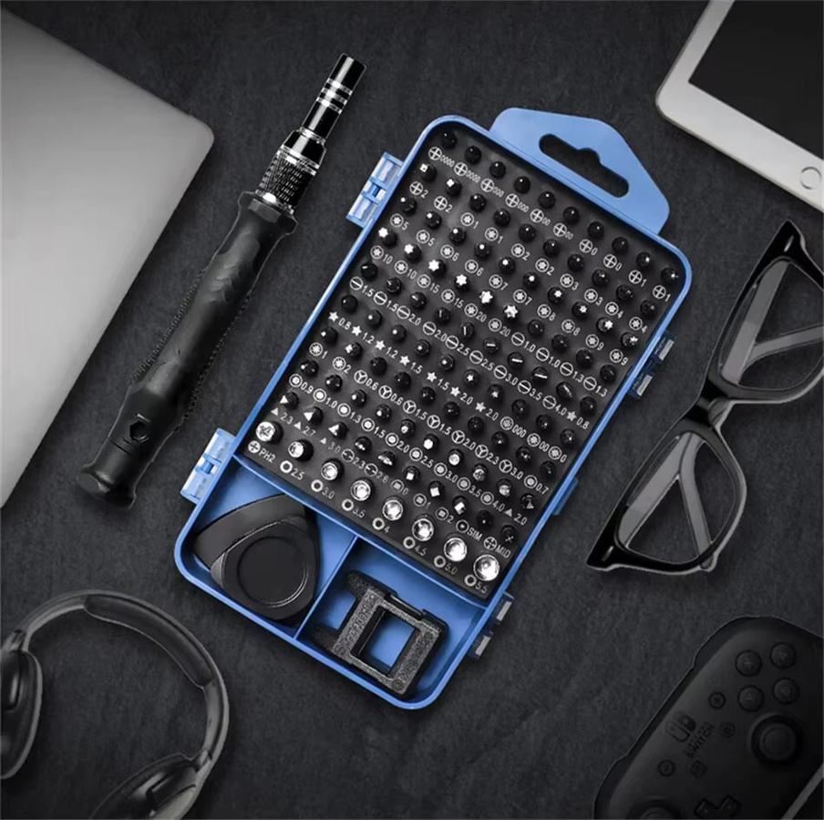 Galacok 117 in 1 Präzisions-Schraubendreher-Set mit magnetischen Torx- und Sechskant-Bits in Blau für iPhone, Xiaomi, Mac und PC - Bild 5