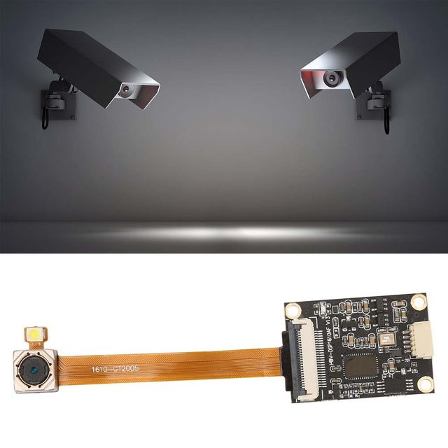 Koogeelife USB-Kameramodul mit GT2005-Chip, 2 Millionen Pixel, 60-Grad-Weitwinkelobjektiv, Schwarz - Bild 1