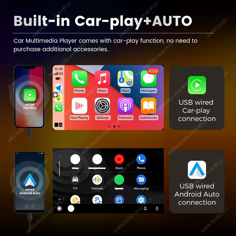 Navifly ND2 Universal 1Din Autoradio mit 7 Zoll HD Touchscreen, Bluetooth und Mirror Link in Schwarz - Bild 3