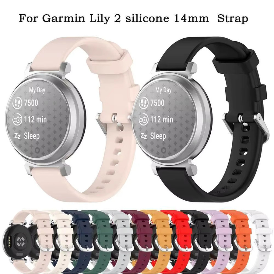 Garmin Uhrenarmband Silikon, 14 mm, Schwarz, Unisex - Bild 1