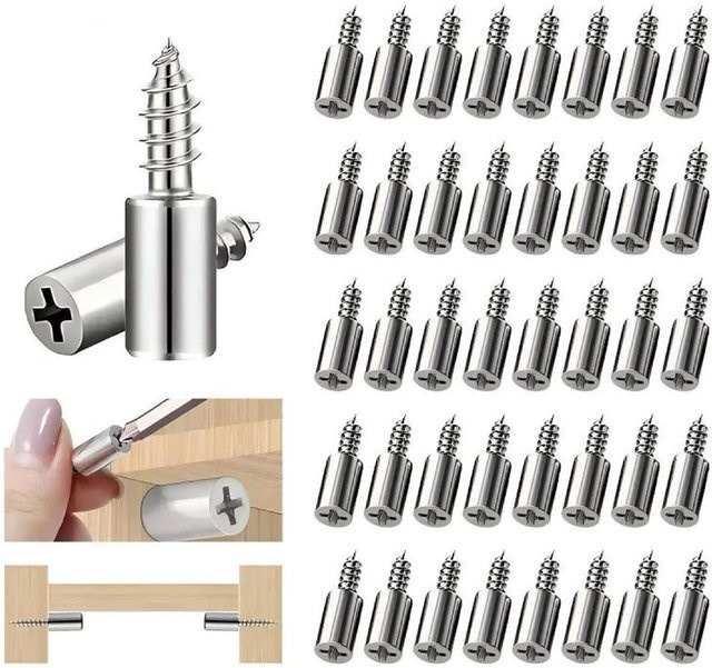 Furnishard Selbstschneidende Regalstützen mit rutschfester Hülse für DIY-Möbel - Bild 1