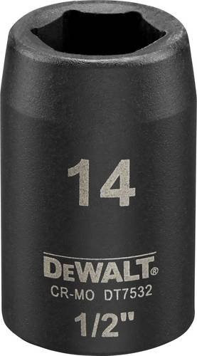 DEWALT Steckschlüssel kurz 14mm 1/2 Zoll Schwarz DT7532-QZ - Bild 1