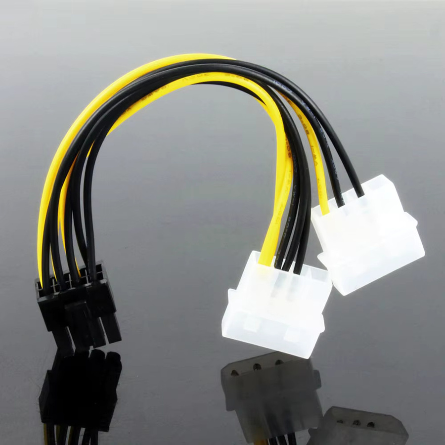 OULLX 8-Pin PCI Express auf Dual 4-Pin Molex Grafikkarte Stromkabel - Bild 2