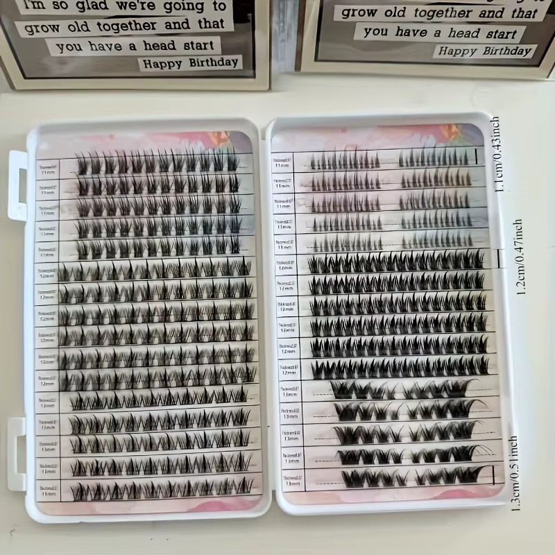 LIMEIKAI Künstliche Wimpern, Black, Unisex, 448 Bündel - Bild 3