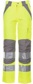PLANAM Warnschutz-Bundhose Plaline in Gelb/Zink, Konfektionsgröße DE: 54, nach EN ISO 20471 Klasse 2 - Bild 1