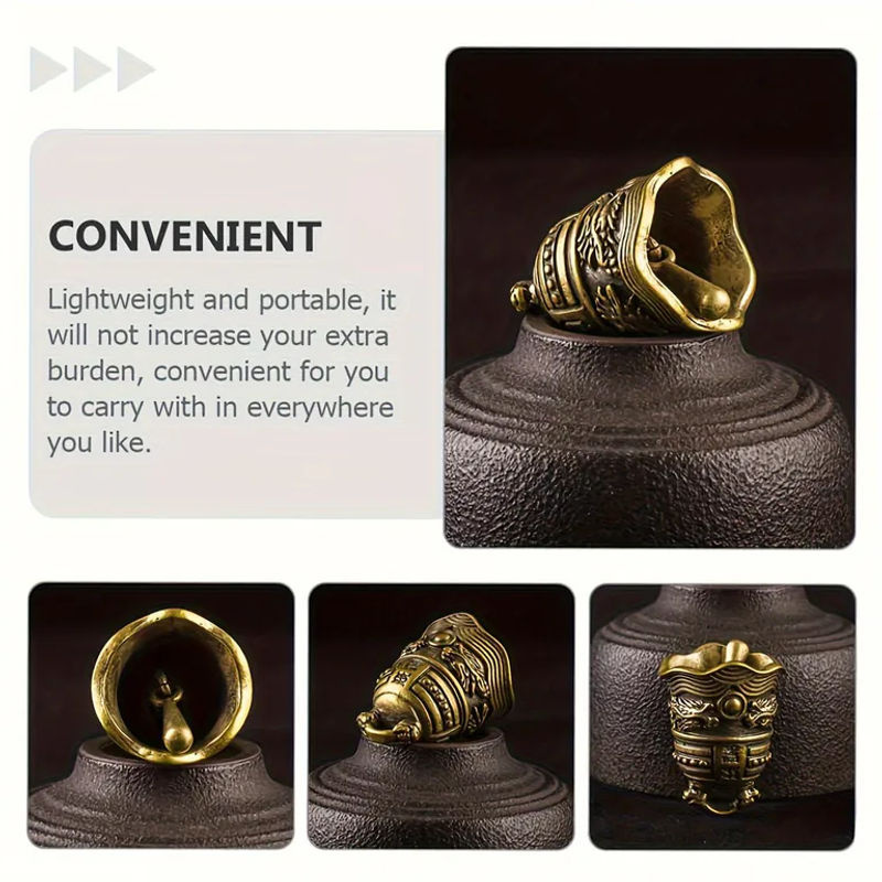 SZ-Damai 2er-Set dekorative Glocken-Anhänger aus Messing in Gold, Vintage Hängedekoration aus Metall - Bild 3