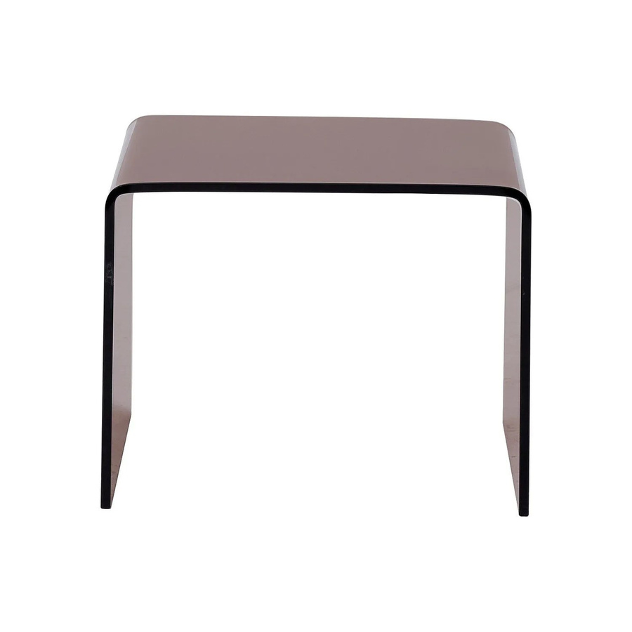 Nachttisch Suzana Vente-unique aus Sicherheitsglas in Braun und Transparent, Breite: 50 cm - Bild 2