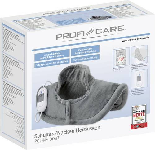 Profi-Care PC-SNH 3097 Schulter-Nackenheizkissen in Grau mit waschbarem Plüschbezug und 100W Leistung - Bild 2