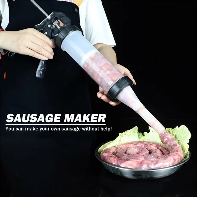 Manuelle Wurstfüllmaschine APWIKOGER aus Kunststoff für hausgemachte Wurst und Salami, Breite: 36,0 cm, Tiefe: 8,0 cm - Bild 1