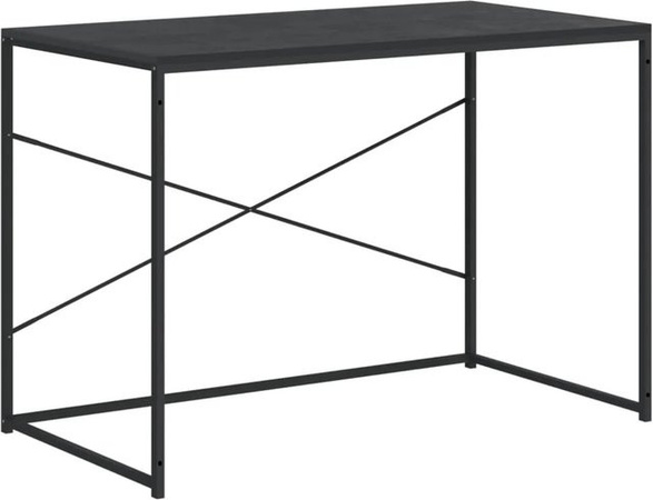 vidaXL Computertisch in Schwarz im Industrial-Design, B/T/H: 110 x 60 x 70 cm