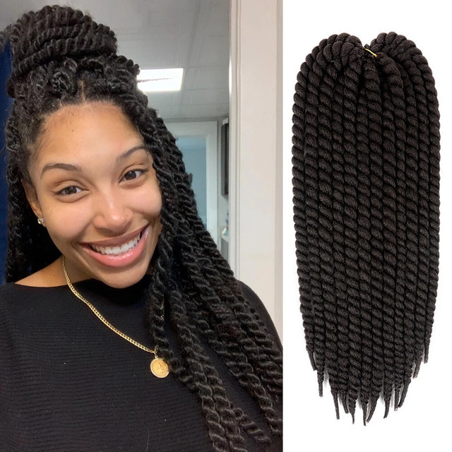 SHES BEAUTY Senegalese Twist Hair Jumbo Twist Braids, 22 Zoll, 120 g, Ombre, Damen - Bild 1