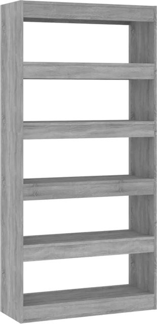 vidaXL Bücherregal und Raumteiler in Grau Sonoma, B/T/H: 80 x 30 x 166 cm - Bild 1