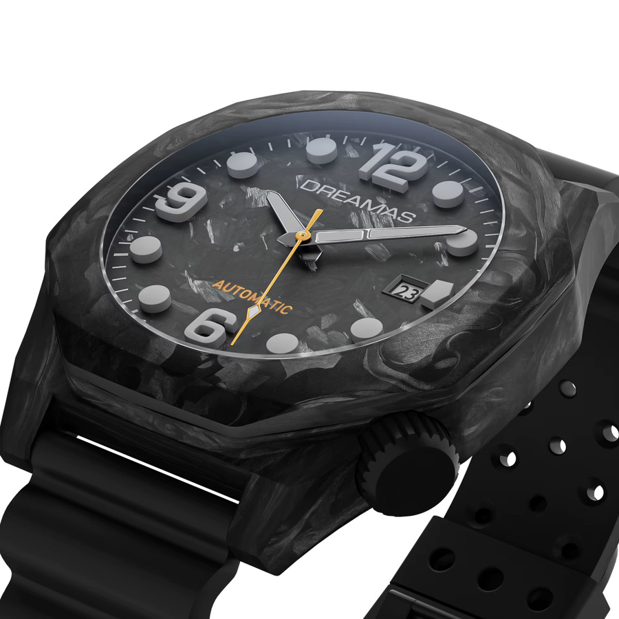 DREAMAS Automatik-Taucheruhr, Carbon Fiber, Edelstahl, Saphirglas, Herren - Bild 4