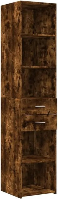 vidaXL Highboard Räuchereiche Modern B/T/H: 40 x 42,5 x 185 cm Braun - Bild 1