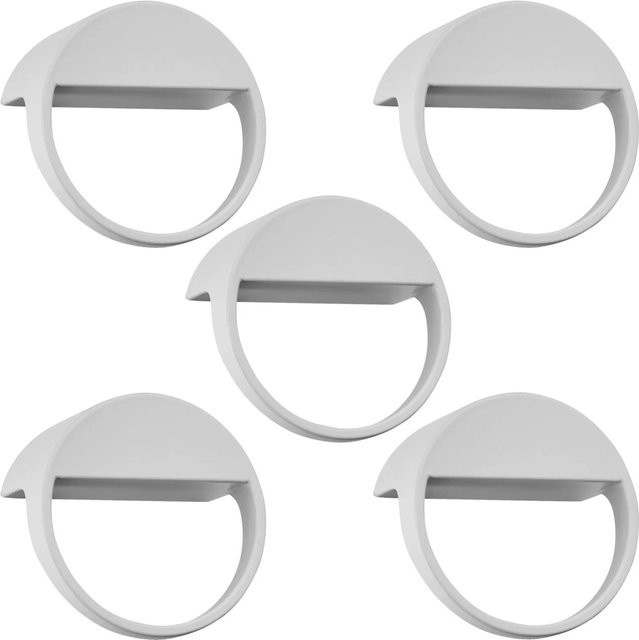 SO-TECH Möbelgriffe ZEN BA Set aus Zinkdruckguss, 5 Stück, Farbe Weiß Matt, Durchmesser: 32 mm, Höhe: 59 mm - Bild 1