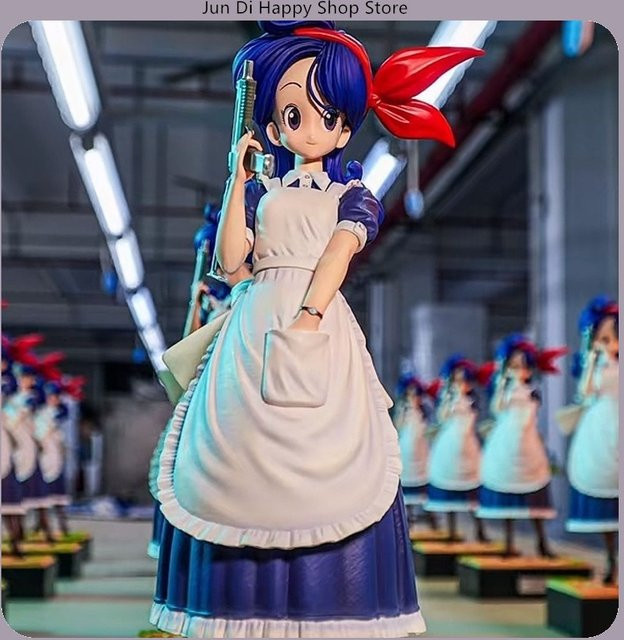 Bandai Dragon Ball Blue Hair Launch Gun-Holding Standing Pose Figure - Bild 1