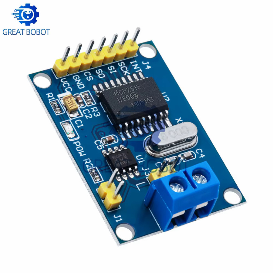 Baishundianzi MCP2515 CAN Bus Modul mit TJA1050 Empfänger und SPI Schnittstelle für 51 MCU und ARM Controller in Blau - Bild 2
