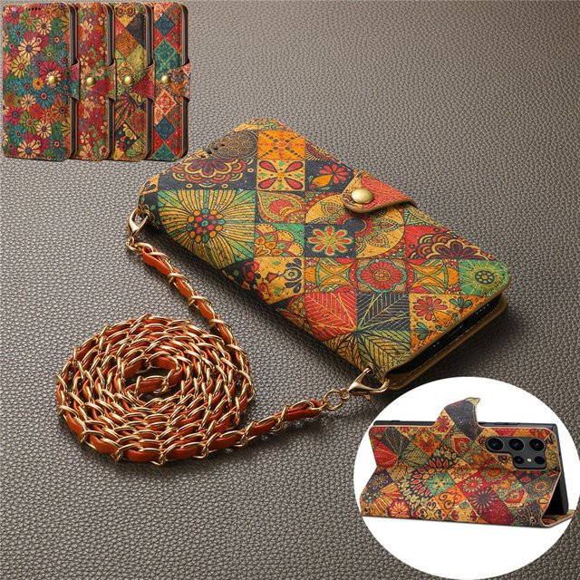EUCAGR Leder Magnetische Tasche Abdeckung für Samsung Galaxy S24 S23 FE Plus Ultra A34 A53 A54 A51 A52 A31 A32 A33 A05S in Multicolour - Bild 1