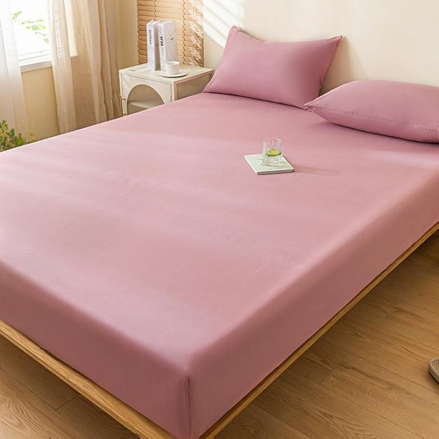 Wasserdichter Matratzenschoner von Big S Home Decor in Pink, atmungsaktive Matratzenauflage aus Mikrofaser, B/T/H: 200 x 220 x 30 cm - Bild 1
