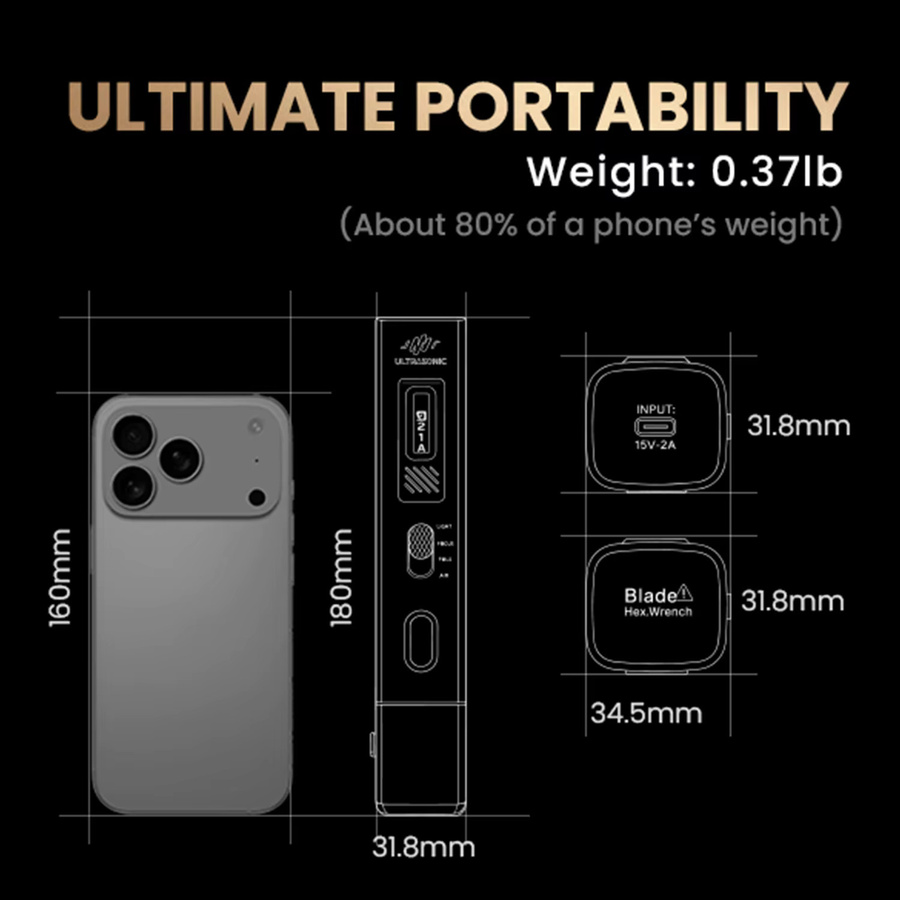 Jakemy JM-Y10 PRO Ultraschall-Schneidmesser mit Überhitzungsschutz für DIY-Projekte und Modellplatinen - Bild 2