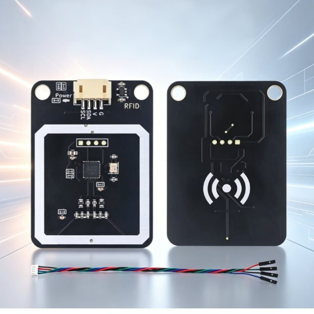 NullLab RFID-Modul 13,56 MHz mit I2C-Kommunikation 0X28-Adresse in Schwarz, kompatibel mit ESP32, Microbit, Arduino und Raspberry Pi - Bild 1