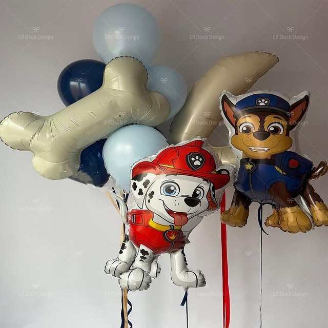 Paw Patrol Folienballon, Hundeknochen, Creme - Bild 1