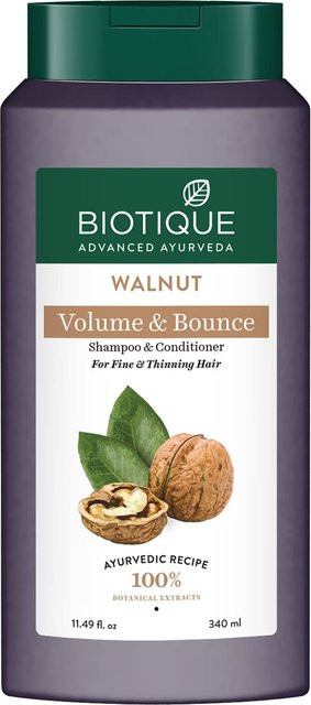 Biotique Bio Walnuss Shampoo & Spülung, 340 ml, für feines Haar - Bild 1